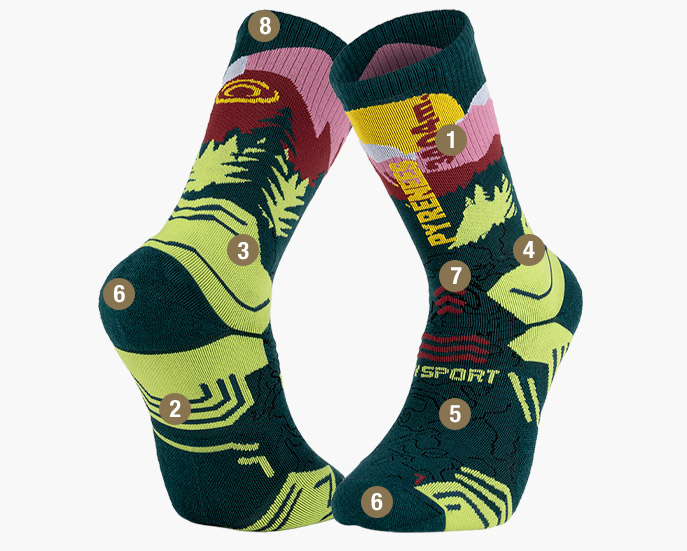 Chaussette TREK Summit Pyrénées vert